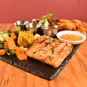 Salmón en crema de zanahoria